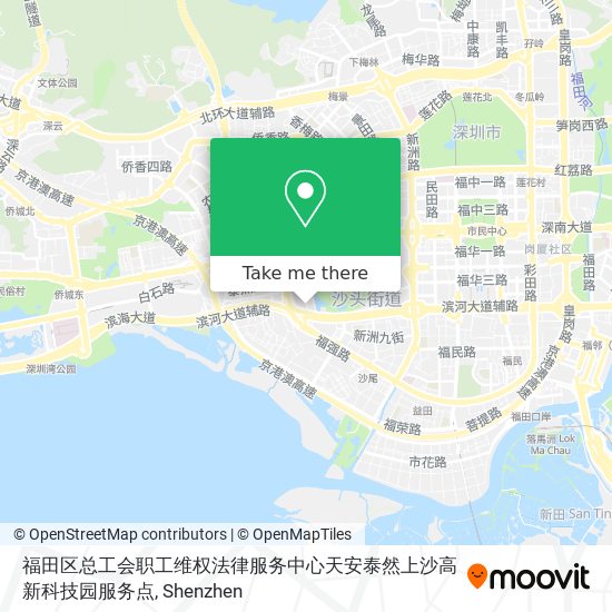 福田区总工会职工维权法律服务中心天安泰然上沙高新科技园服务点 map
