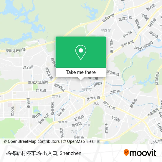 杨梅新村停车场-出入口 map