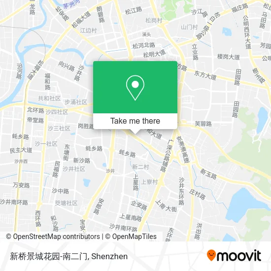 新桥景城花园-南二门 map