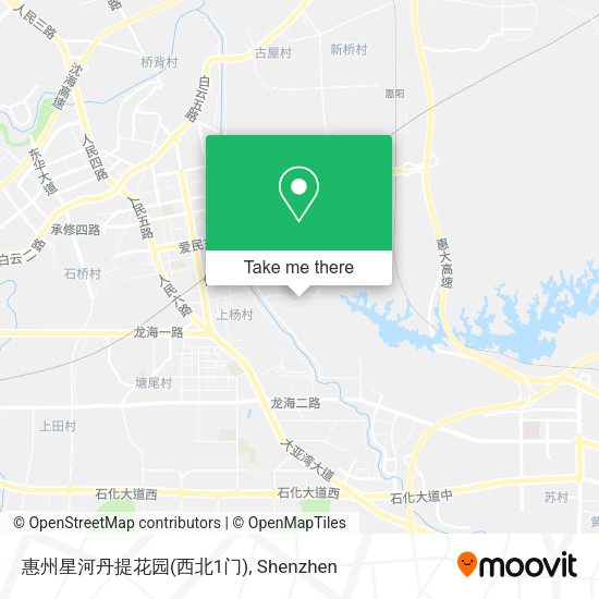 惠州星河丹提花园(西北1门) map
