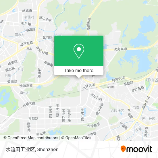 水流田工业区 map
