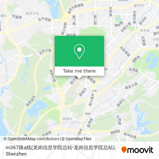 m367路a线(龙岗信息学院总站-龙岗信息学院总站) map