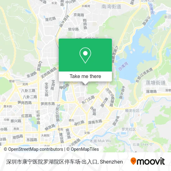 深圳市康宁医院罗湖院区停车场-出入口 map