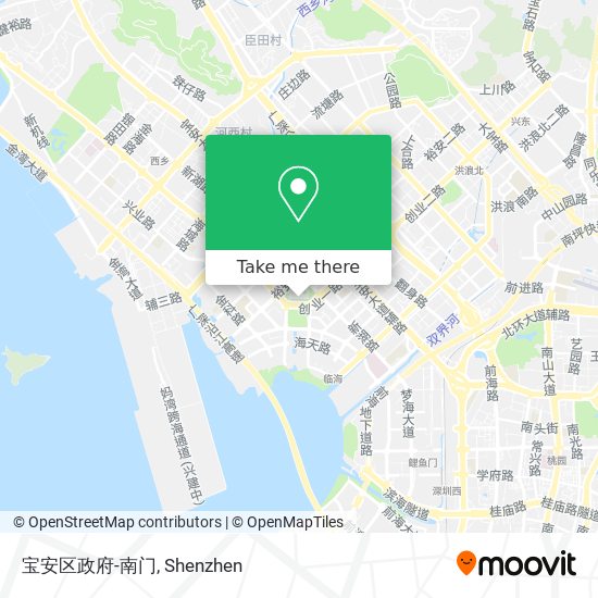 宝安区政府-南门 map