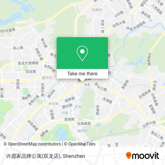 许愿家品牌公寓(双龙店) map