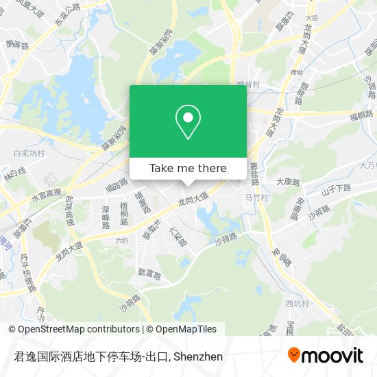 君逸国际酒店地下停车场-出口 map