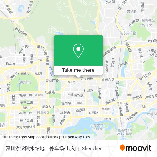 深圳游泳跳水馆地上停车场-出入口 map
