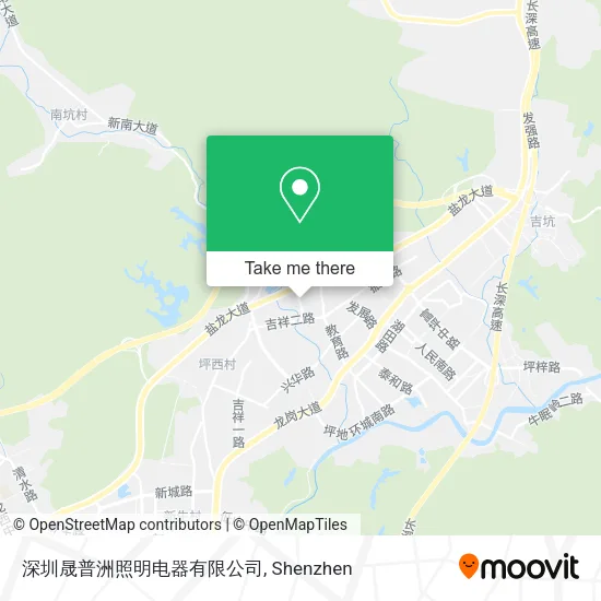 深圳晟普洲照明电器有限公司 map