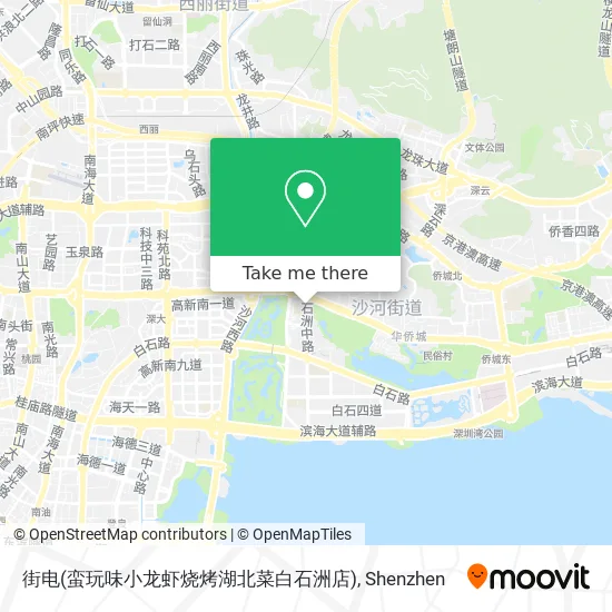 街电(蛮玩味小龙虾烧烤湖北菜白石洲店) map