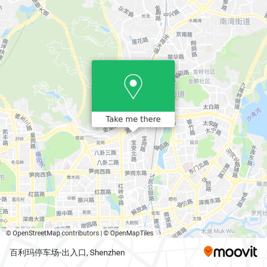 百利玛停车场-出入口 map