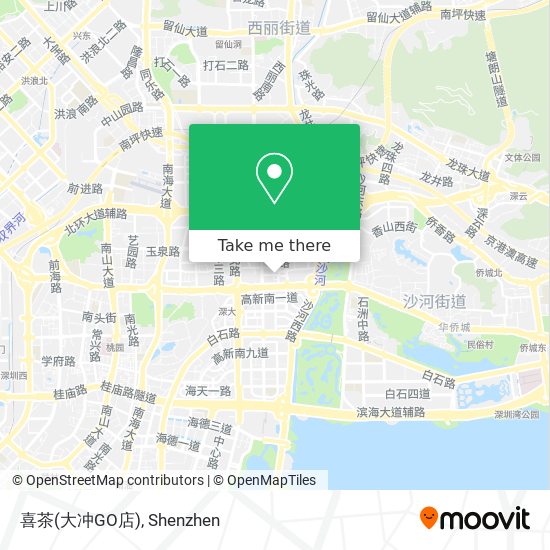 喜茶(大冲GO店) map