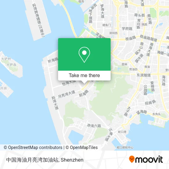 中国海油月亮湾加油站 map