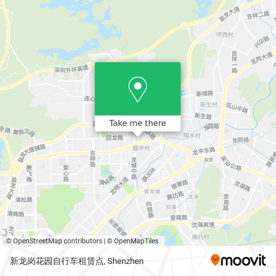 新龙岗花园自行车租赁点 map