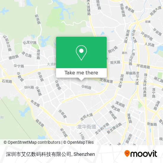深圳市艾亿数码科技有限公司 map