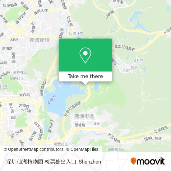 深圳仙湖植物园-检票处出入口 map