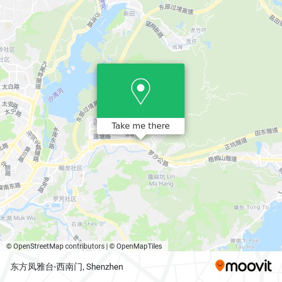 东方凤雅台-西南门 map