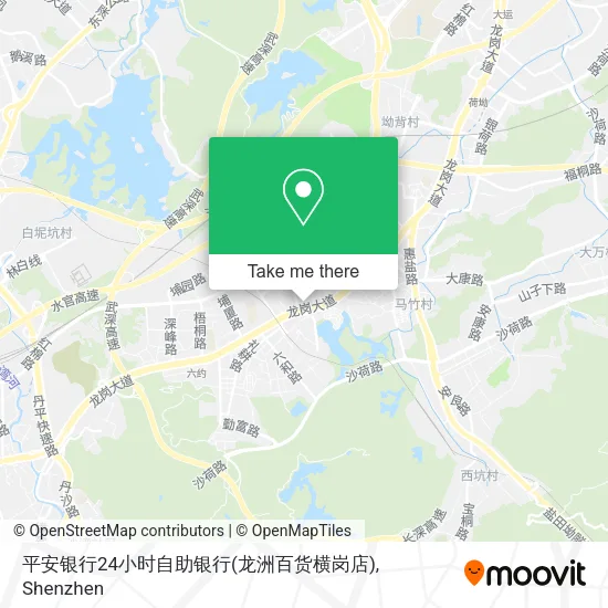 平安银行24小时自助银行(龙洲百货横岗店) map
