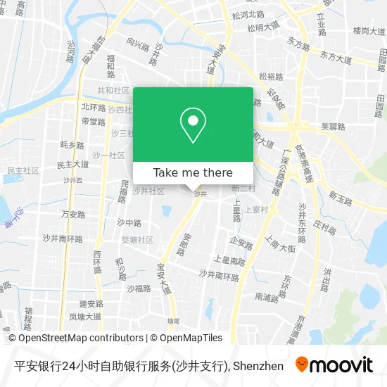 平安银行24小时自助银行服务(沙井支行) map