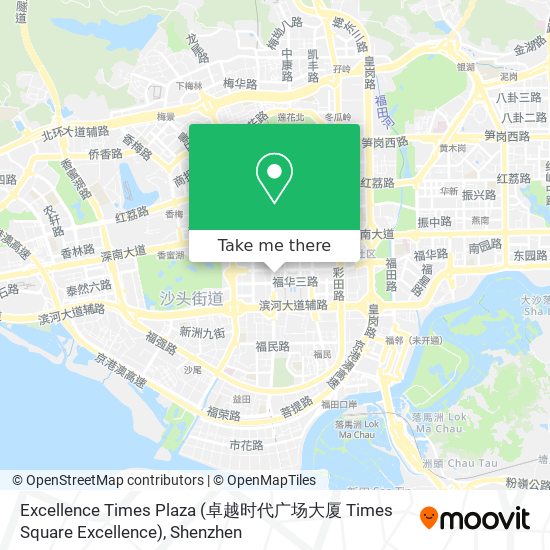 Excellence Times Plaza (卓越时代广场大厦 Times Square Excellence) map