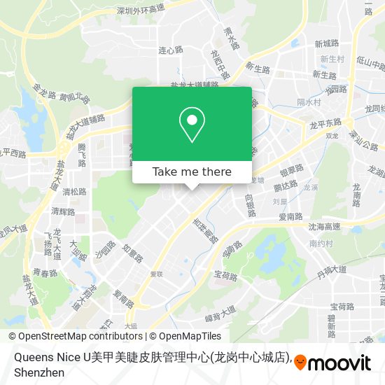 Queens Nice U美甲美睫皮肤管理中心(龙岗中心城店) map