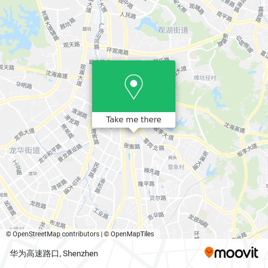 华为高速路口 map