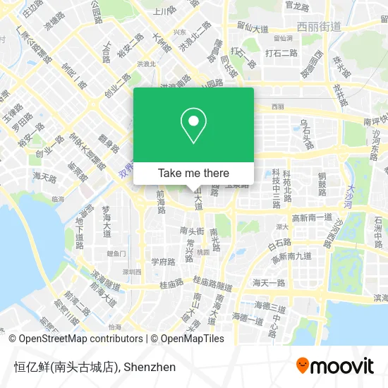 恒亿鲜(南头古城店) map