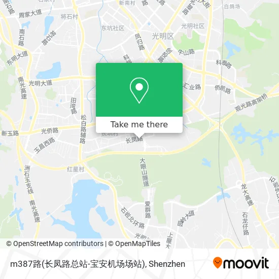 m387路(长凤路总站-宝安机场场站) map