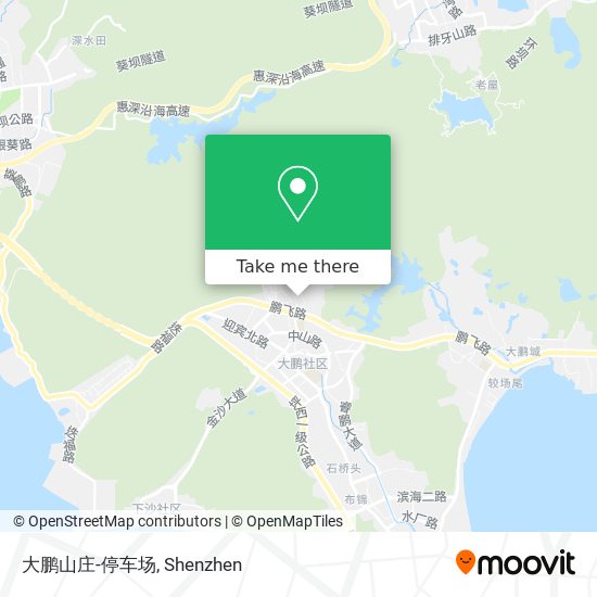 大鹏山庄-停车场 map