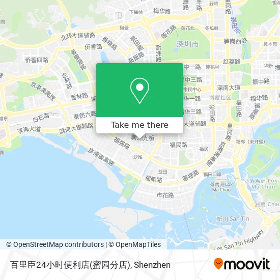 百里臣24小时便利店(蜜园分店) map