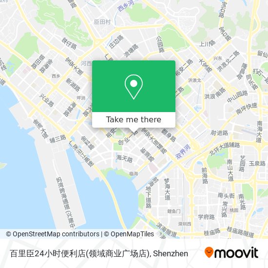 百里臣24小时便利店(领域商业广场店) map
