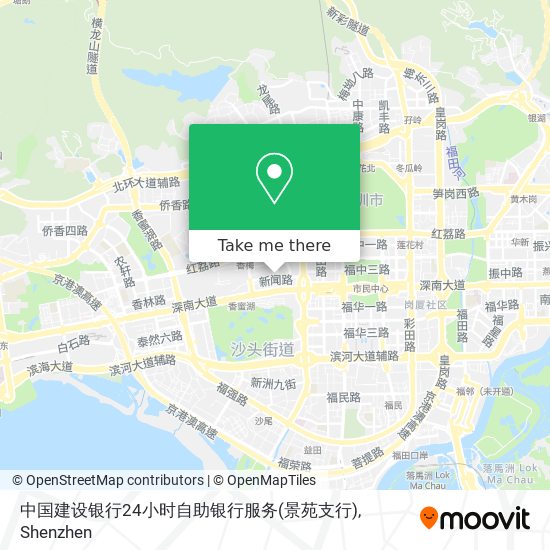 中国建设银行24小时自助银行服务(景苑支行) map