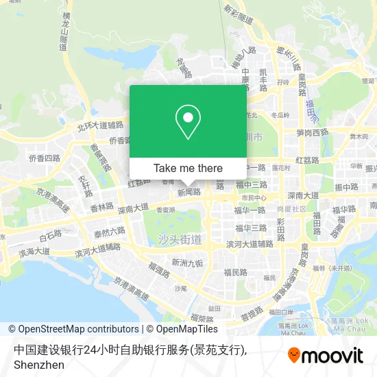 中国建设银行24小时自助银行服务(景苑支行) map