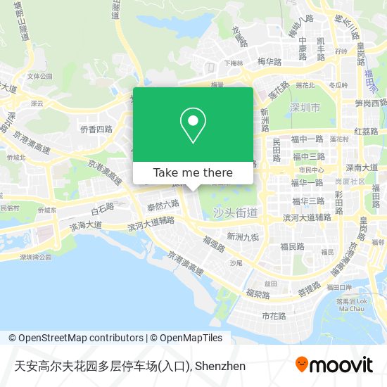 天安高尔夫花园多层停车场(入口) map