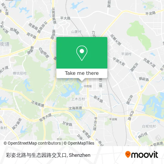 彩姿北路与生态园路交叉口 map