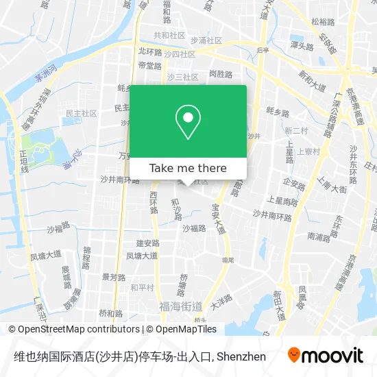 维也纳国际酒店(沙井店)停车场-出入口 map
