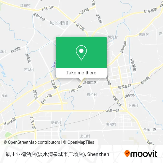 凯里亚德酒店(淡水清泉城市广场店) map