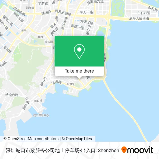 深圳蛇口市政服务公司地上停车场-出入口 map