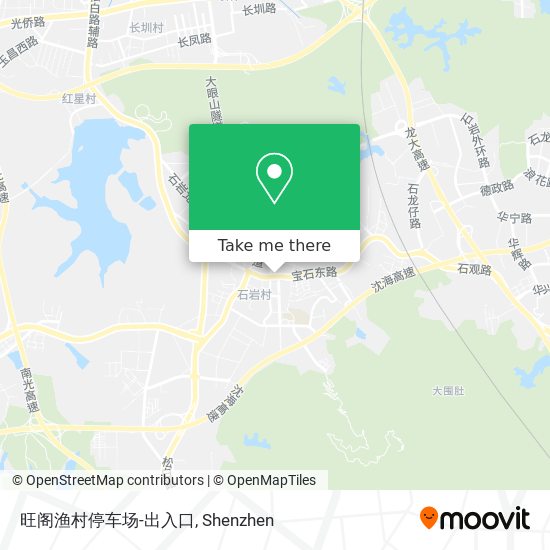 旺阁渔村停车场-出入口 map