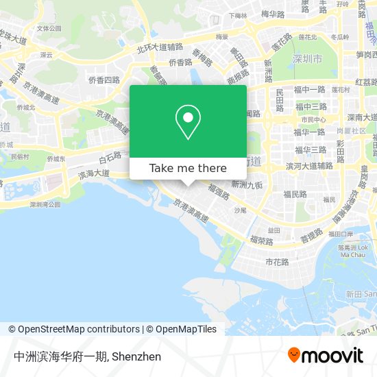 中洲滨海华府一期 map