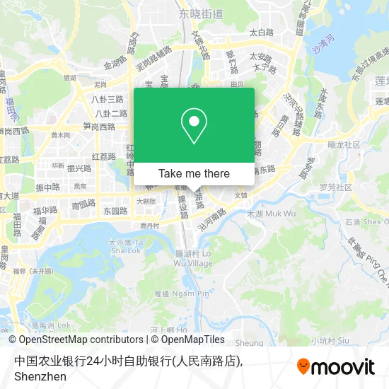 中国农业银行24小时自助银行(人民南路店) map