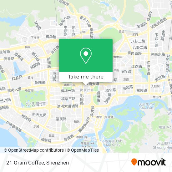 21 Gram Coffee map