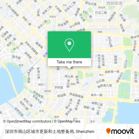 深圳市南山区城市更新和土地整备局 map