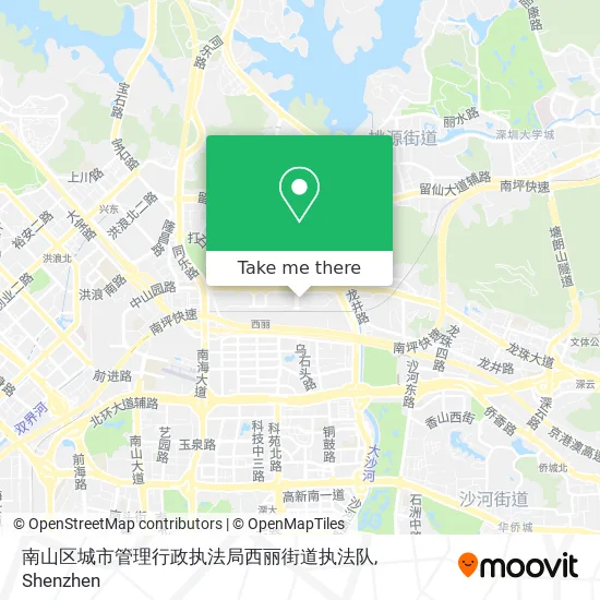 南山区城市管理行政执法局西丽街道执法队 map