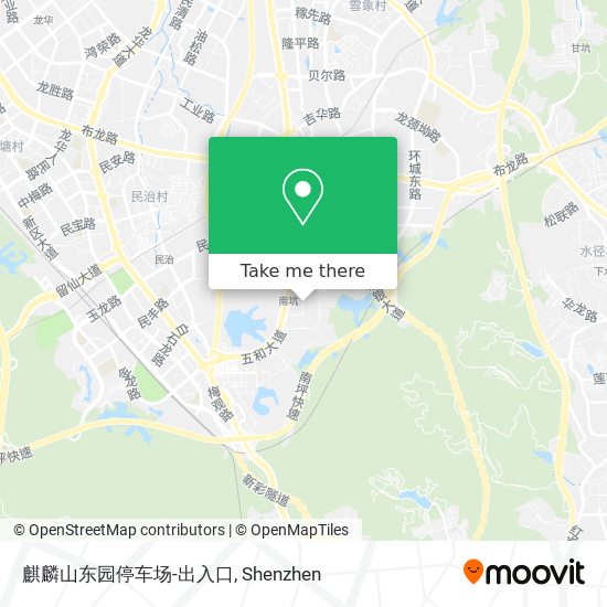 麒麟山东园停车场-出入口 map