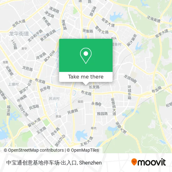 中宝通创意基地停车场-出入口 map