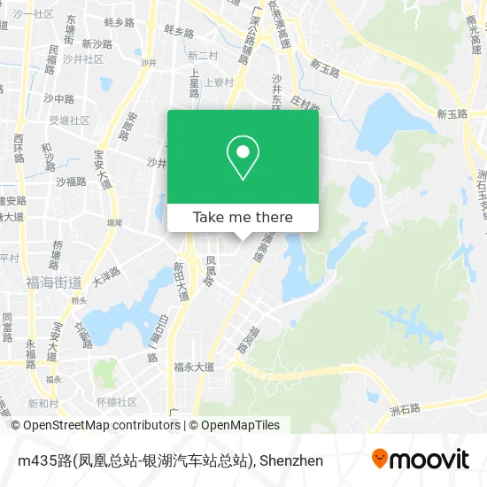 m435路(凤凰总站-银湖汽车站总站) map