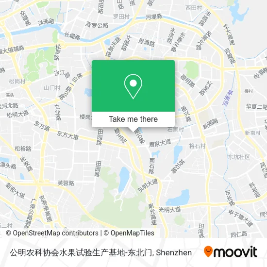 公明农科协会水果试验生产基地-东北门 map