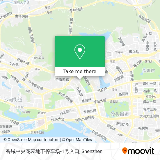 香域中央花园地下停车场-1号入口 map