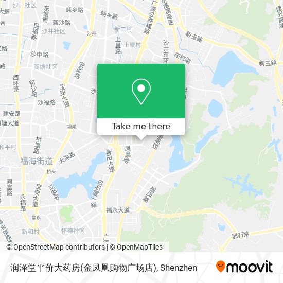 润泽堂平价大药房(金凤凰购物广场店) map