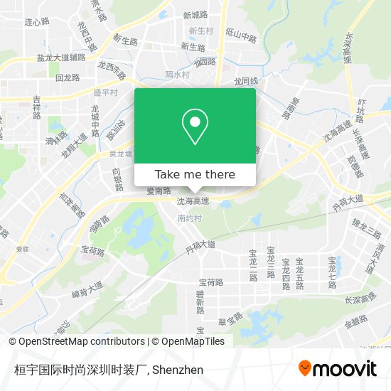 桓宇国际时尚深圳时装厂 map
